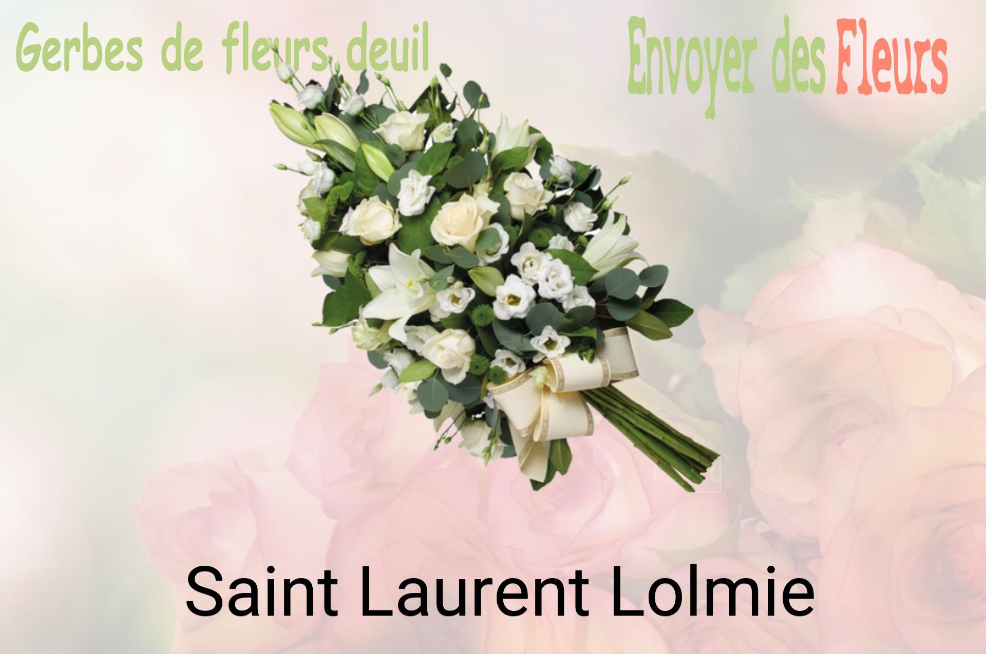Gerbe de fleurs de deuil livrée à Saint-Laurent-Lolmie